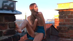 Sexy Russian Babe Sofy B Posing Nude On The Rooftop